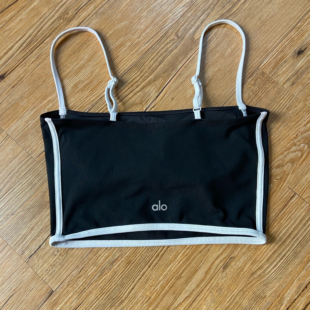 ALO Yoga Black and White Sports Bra